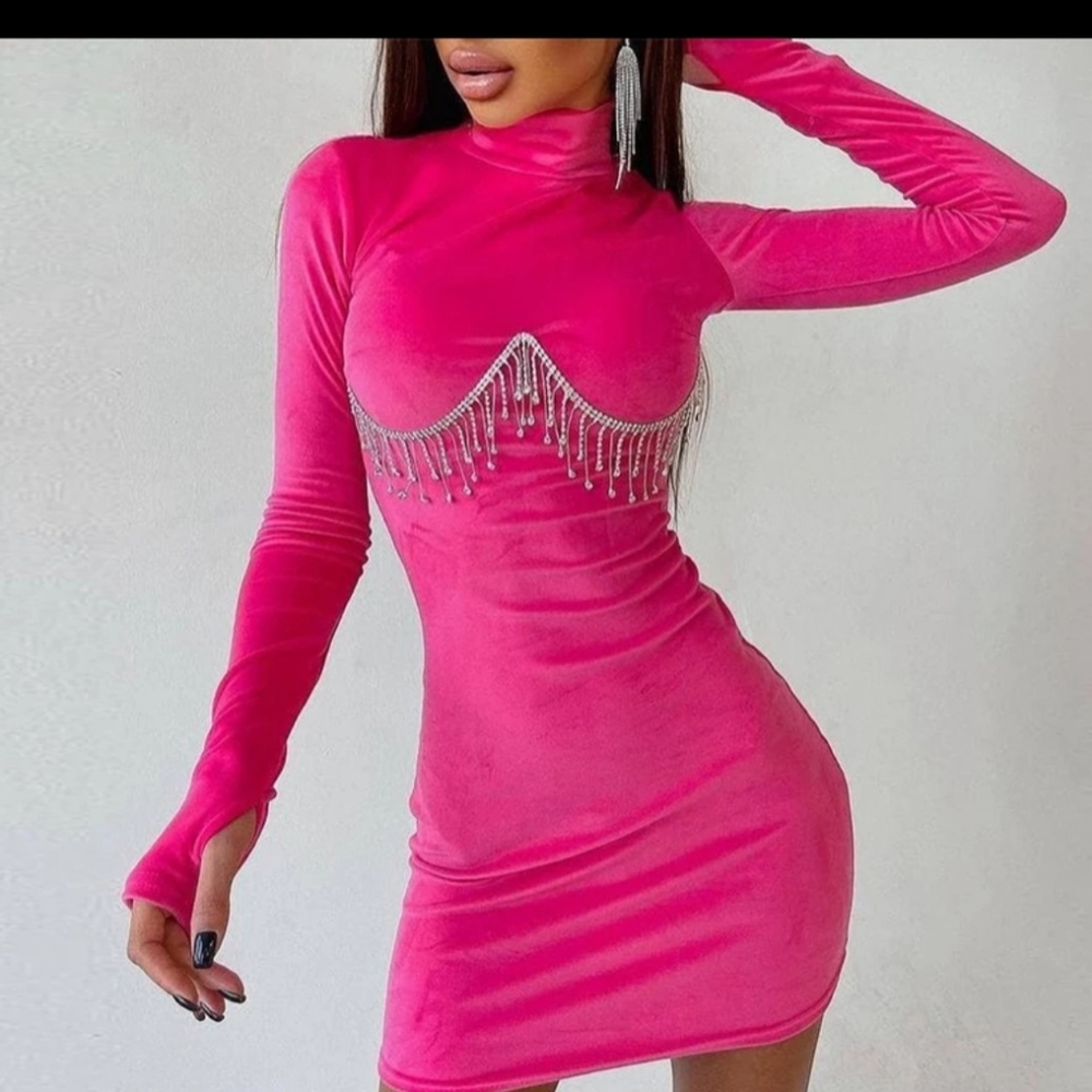 New velvet dress size M